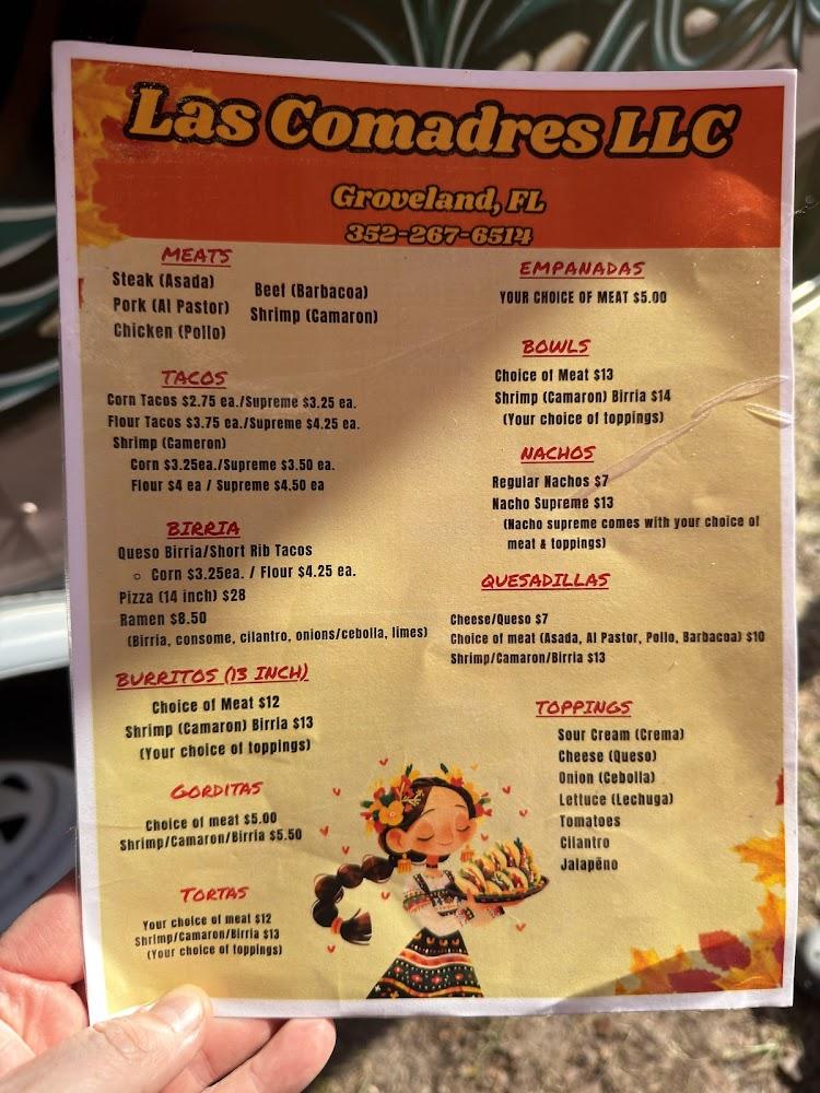Las Comadres LLC Menu image 1
